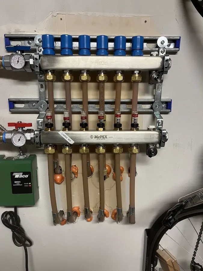 Plumber performing Gas Leak Detection at a residential property in Burlington